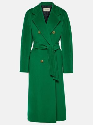 Кашемировое шерстяное пальто Max Mara зеленое