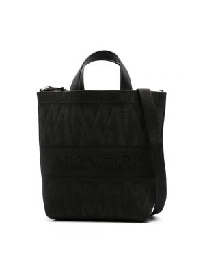 Strick shopper handtasche mit taschen Moncler schwarz