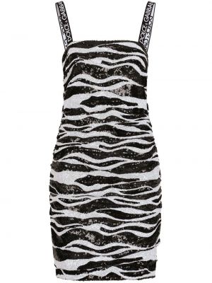 Zebra mintás flitteres mini ruha nyomtatás Dolce & Gabbana