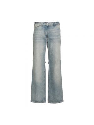 Straight jeans ausgestellt Courreges blau