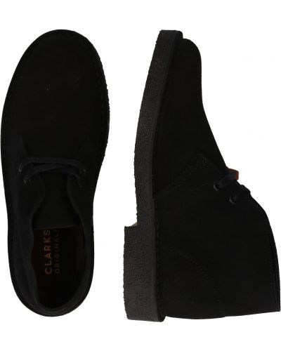 Ниски обувки с връзки Clarks Originals черно