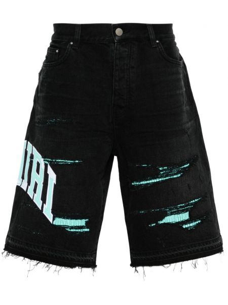 Shorts en jean brodeés Amiri