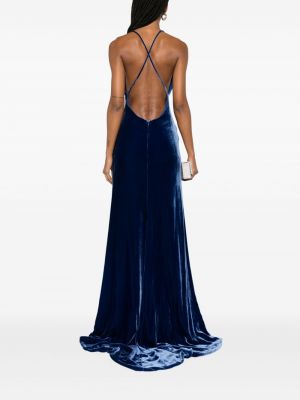 Vakarinė suknelė velvetinis Costarellos mėlyna