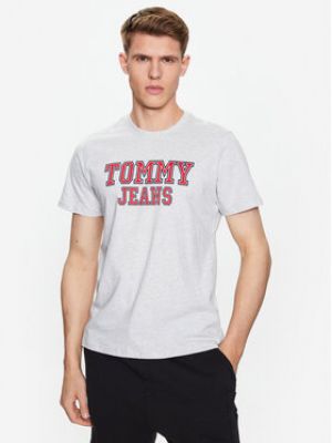 Tričko Tommy Jeans šedé