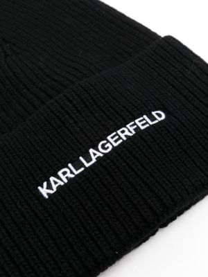 Bonnet brodé Karl Lagerfeld noir