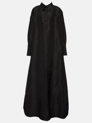 Μεταξωτή μάξι φόρεμα Valentino μαύρο