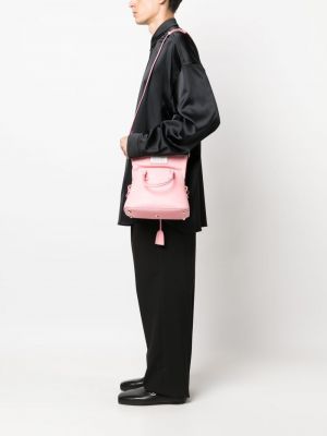 Leder shopper handtasche Maison Margiela pink