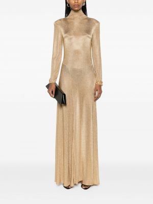 Průsvitné večerní šaty Tom Ford zlaté