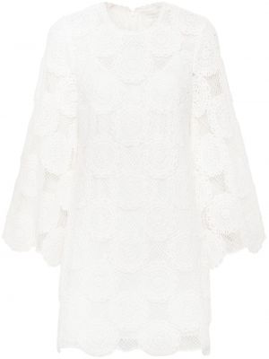 Mini haljina s čipkom Zimmermann bijela