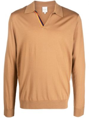 Stripet poloskjorte Paul Smith brun