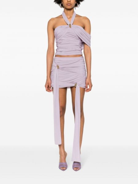 Drapované sukně Blumarine fialové