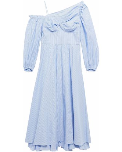 Sukienka midi bawełniana w paski Alexachung, niebieski