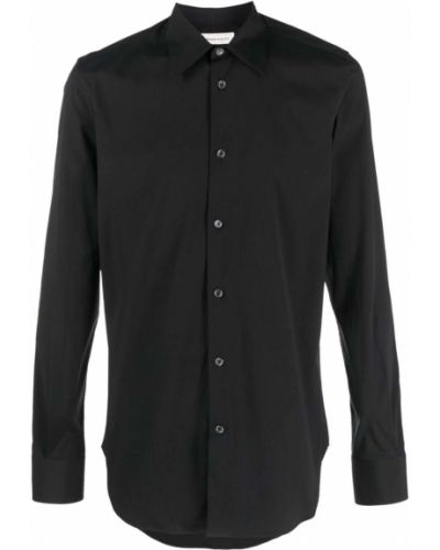 Slim fit srajca z gumbi Alexander Mcqueen črna