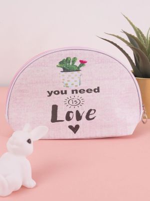 Kosmetická taška s potiskem Fashionhunters růžová