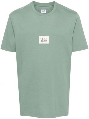 Bavlněné tričko s potiskem C.p. Company zelené