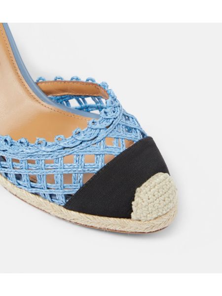 Espadrilles à talons compensés Aquazzura bleu