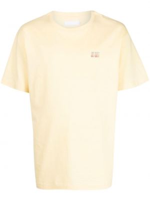Kokvilnas t-krekls ar apdruku Off Duty dzeltens