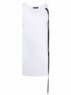 Camiseta con cordones sin mangas Ann Demeulemeester blanco