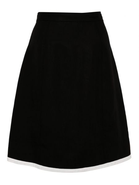 Lněné sukně Paul Smith černé