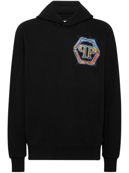 Sweat-shirt long à imprimé Philipp Plein noir