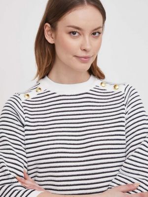 Pamučni pulover Barbour bijela
