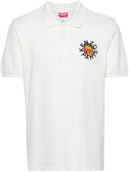 Poloshirt mit stickerei aus baumwoll Kenzo weiß