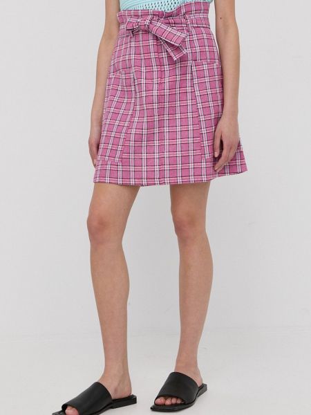 Lněné mini sukně Max&co. fialové
