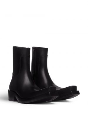 Kožené kotníkové boty Balenciaga černé