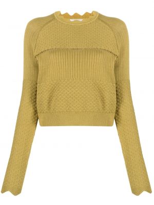 Pletený svetr Victoria Beckham žlutý