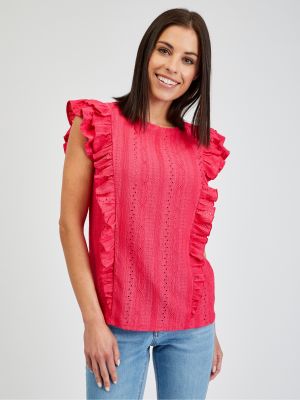 Tričko s volány Orsay růžové