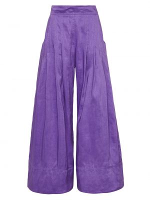 Льняные брюки Aje фиолетовые