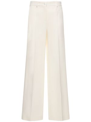 Pantalones de viscosa bootcut de crepé Dolce & Gabbana blanco