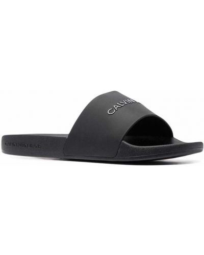Sandalias con estampado Calvin Klein negro