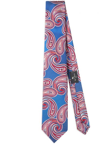 Žakardinis šilkinis kaklaraištis su paisley raštu Etro