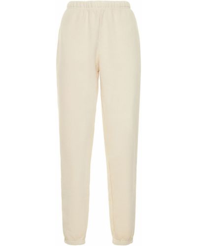 Bavlnené teplákové nohavice Les Tien biela