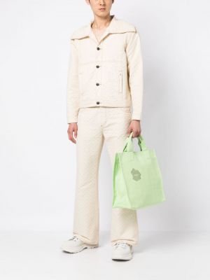 Shopper handtasche aus baumwoll mit print Objects Iv Life grün