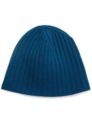 Плетена вълнена шапка Jil Sander синьо