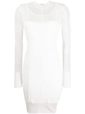 Mini vestido ajustado Hervé Léger blanco