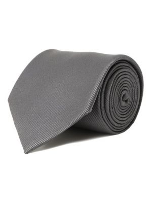 Шелковый галстук Lanvin серый