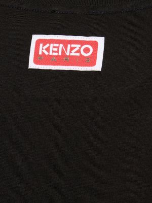 Памучна тениска с принт от джърси Kenzo Paris бяло