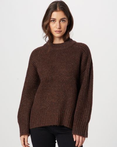 Пуловер Gina Tricot кафяво