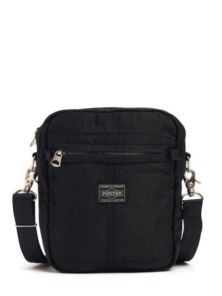 Βαμβακερή νάιλον τσάντα χιαστί Porter-yoshida & Co. μαύρο