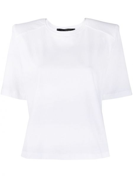 Camiseta con hombreras Federica Tosi blanco