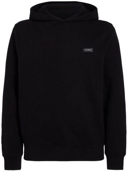 Sweat-shirt long en coton Karl Lagerfeld noir