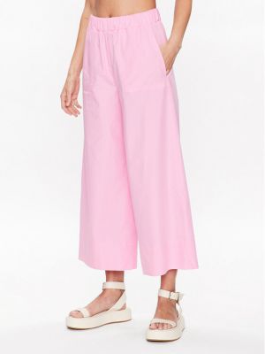 Pantaloni culottes cu croială lejeră Max&co. roz