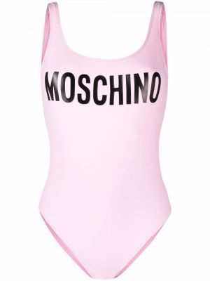 Bañador con estampado Moschino rosa