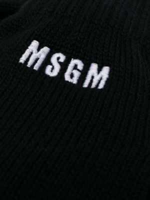 Strick handschuh mit stickerei Msgm schwarz