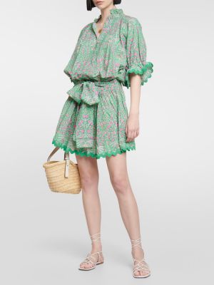Virágos pamut ruha Juliet Dunn zöld