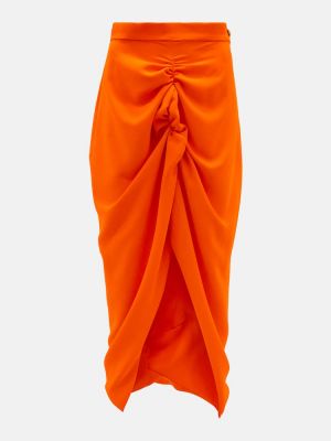 Falda midi de crepé Vivienne Westwood naranja
