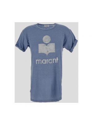 Camiseta de lino Isabel Marant étoile azul